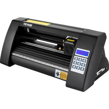Vinyl Cutter, 375mm Vinyl Plotter, LED Screen Plotter Cutter, Semi-Automatic Built-in Optical Eye, Compatible with SignCut Software for Mac and Windows System Desktop Design