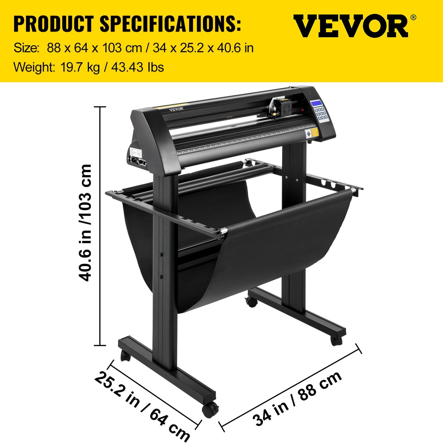 Vinyl cutter, 720mm vinyl plotter, LED screen plotter cutter, semi-automatic built-in optical eye, compatible with SignCut software for Mac and Windows systems with stand