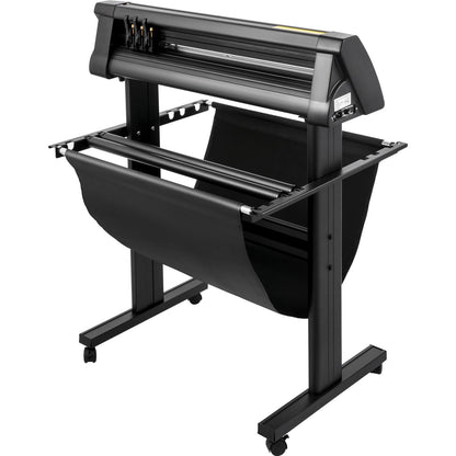 Vinyl cutter, 720mm vinyl plotter, LED screen plotter cutter, semi-automatic built-in optical eye, compatible with SignCut software for Mac and Windows systems with stand