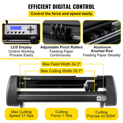 870 mm Vinyl Cutter Machine Vinyl Plotter SignCut Software för Windows
