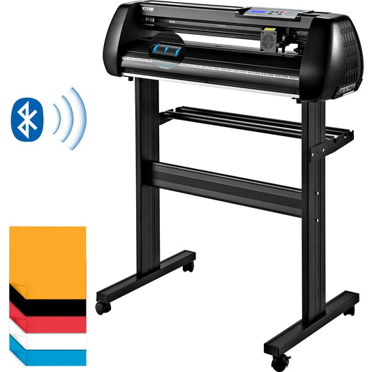 Vinyl Cutter Machine, 34-tums skärplotter, Offline Cutting Machine Kit Mobile Bluetooth, Exakt rullaxel Hög precision justerbar hastighet och kraft, DIY SignMaster Software Blade för Windows