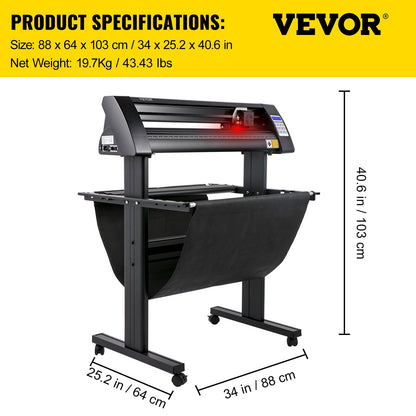 Vinyl cutter, 720mm vinyl plotter, LED screen plotter cutter, semi-automatic built-in optical eye for precise control, compatible with SignMaster software for Windows systems with stand