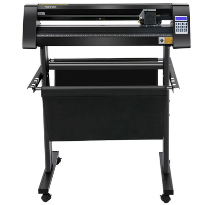 Vinyl cutter, 870mm vinyl plotter, LED screen plotter cutter, semi-automatic built-in optical eye for precise guidance, compatible with SignMaster software for Windows systems with stand