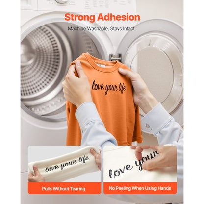 Värmeöverföringsvinyl HTV Strykvinylrulle 304,8 x 21336 mm Glansig svart |  EU