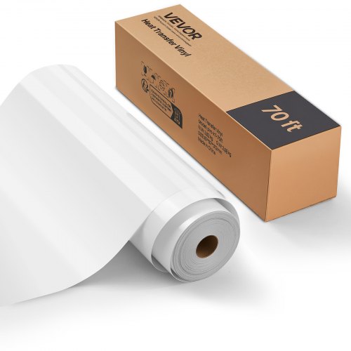 Heat Transfer Vinyl HTV Iron-On Vinyl Roll 304.8 x 21336 mm Glossy White | EU