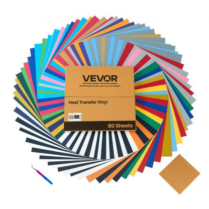 Heat Transfer Vinyl HTV Iron-on Vinyl Pack of 80 304.8 x 304.8 mm | EU
