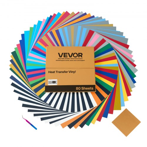Heat Transfer Vinyl HTV Iron-on Vinyl Pack of 80 304.8 x 304.8 mm | EU