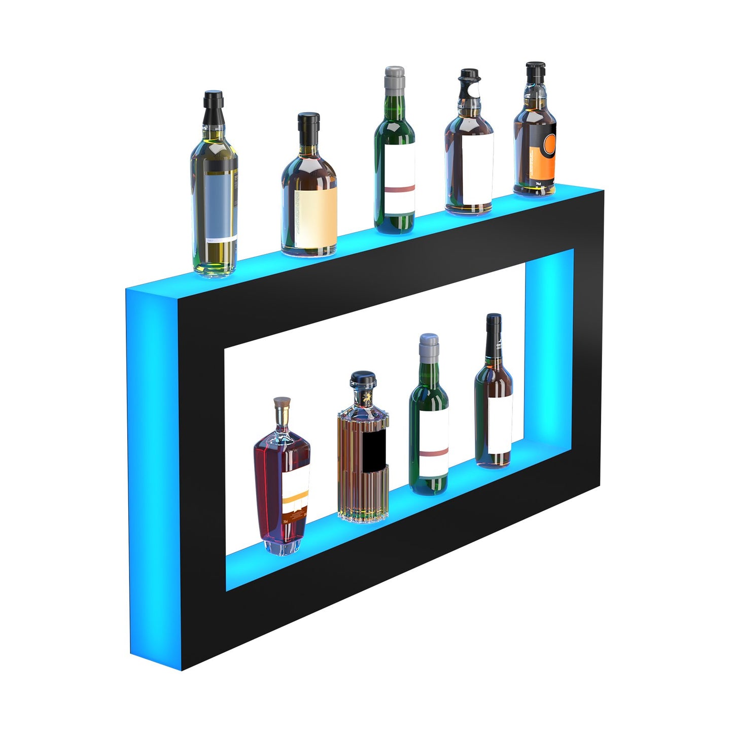 LED-upplyst spritflaska Display Bar Hylla RF & App Control 48 tum