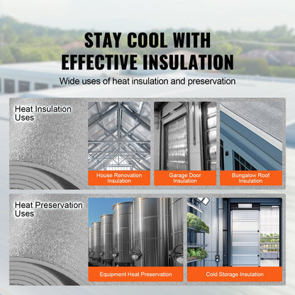 Double Reflective Insulation Roll Foam Core Radiant Barrier 48 inch x 25 foot