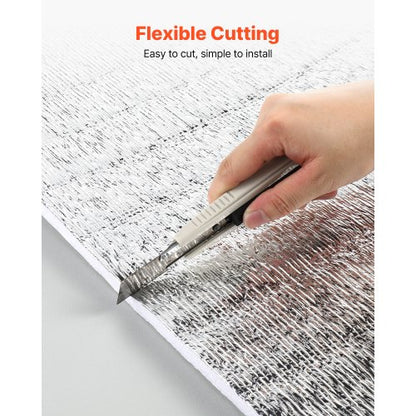 Reflekterande Isoleringsrulle, Värmeisoleringskit för Garageportar för 2 Bilar, 6 mm 5,49 m x 0,61 m, 4 Rullar Aluminiumfolie EPE Skumkärna Strålningsbarriär, Vit PE-Film Värmesköld för Garageportar |  EU