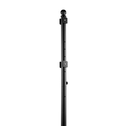Cast Iron Sign Post 5 Foot Portable U Channel Sign Stand with Wheels Black