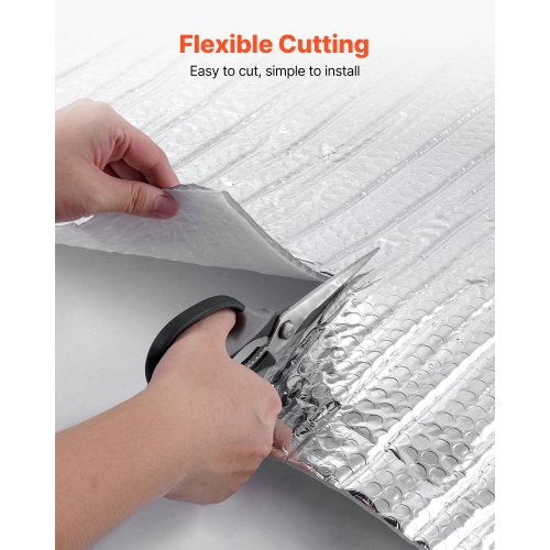 Reflekterande Isoleringsrulle, Dubbelskiktad Luftbubblor Strålningsbarriär, 6mm 30,48 mx 1,22 m, Aluminiumfolie Vit PE-Film Värmereflekterande Sköld, Värmeisoleringsrulle för Garageport Fönster Husbilstak |  EU