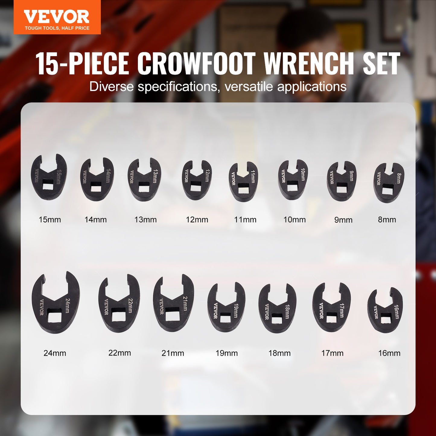 Crowfoot skiftnyckelset 1/2