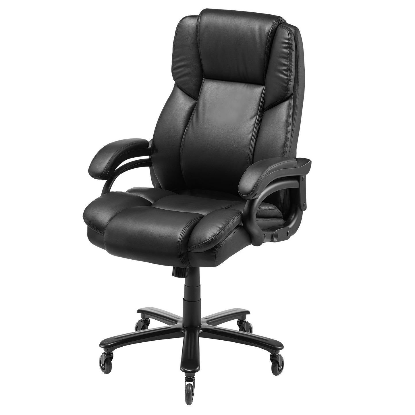 Executive Chair High Back Office Stol Knob-Control Svankstöd Svart