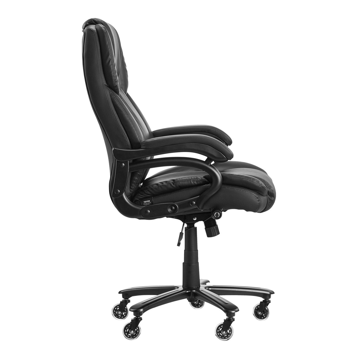 Executive Chair High Back Office Stol Knob-Control Svankstöd Svart