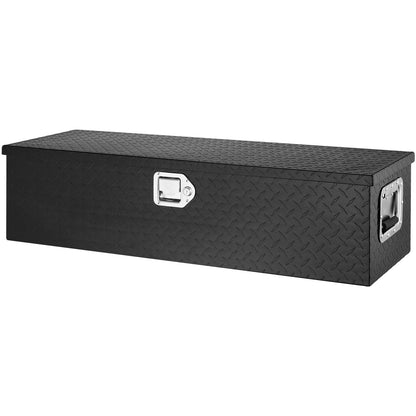Heavy Duty Aluminum Truck Bed, Diamond Plate Tool Box with Side Handles and Locking Keys, Storage Tool Box, Storage Box for Pickup Truck, Truck Bed, RV, Trailer, 39"x13"x10", Black