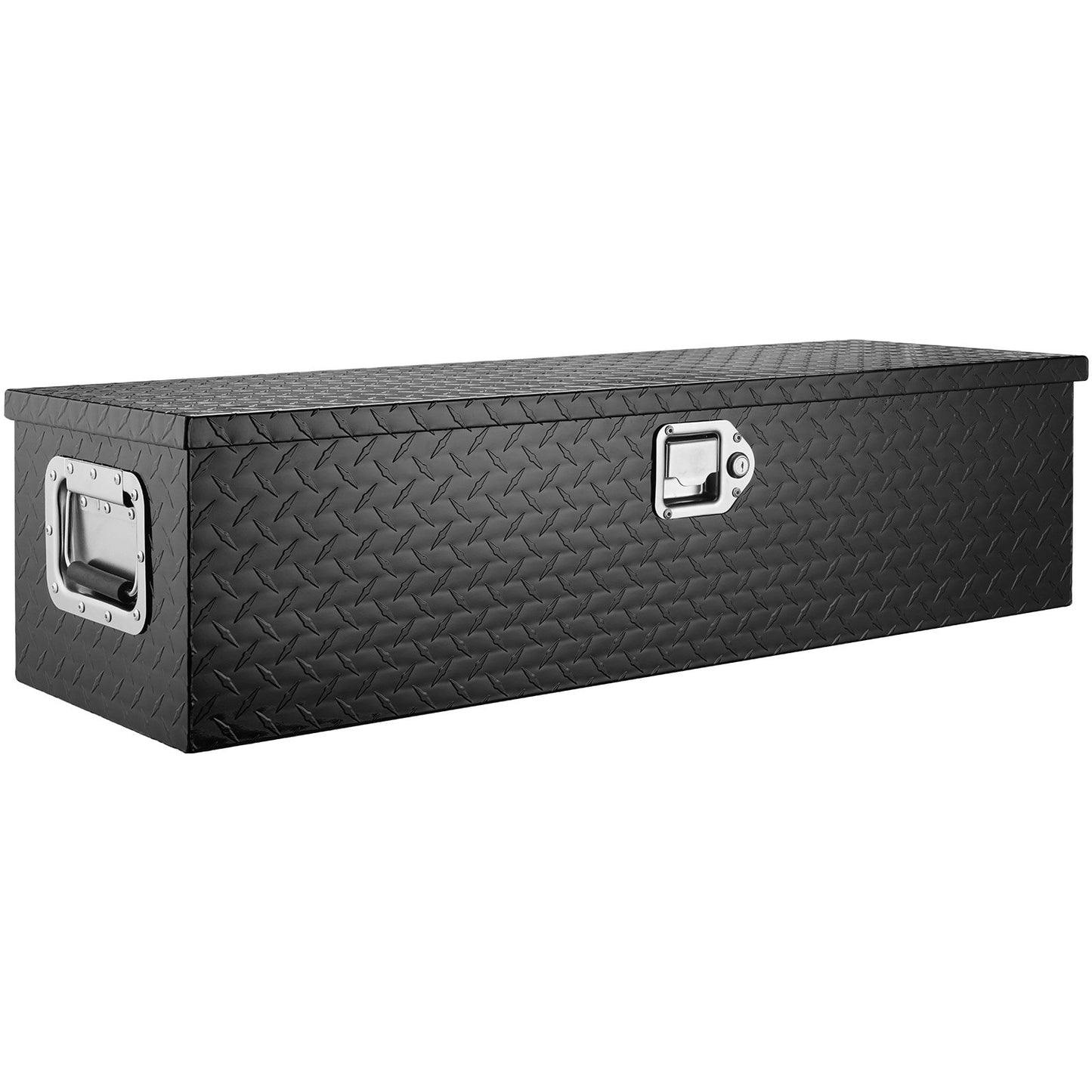 Heavy Duty Aluminum Truck Bed, Diamond Plate Tool Box with Side Handles and Locking Keys, Storage Tool Box, Storage Box for Pickup Truck, Truck Bed, RV, Trailer, 39"x13"x10", Black