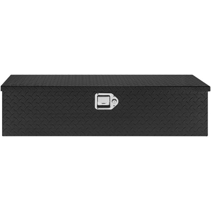 Heavy Duty Aluminum Truck Bed, Diamond Plate Tool Box with Side Handles and Locking Keys, Storage Tool Box, Storage Box for Pickup Truck, Truck Bed, RV, Trailer, 39"x13"x10", Black