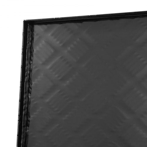 Verktygslåda i kraftig aluminium för lastbilsflak, svart, 76 x 33 x 23 cm