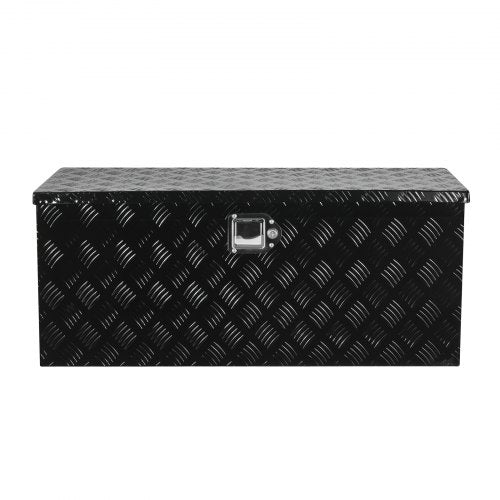Verktygslåda i kraftig aluminium för lastbilsflak, svart, 89 x 33 x 33 cm