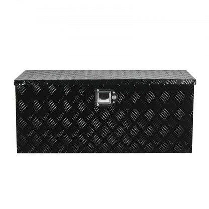 Verktygslåda i kraftig aluminium för lastbilsflak, svart, 89 x 33 x 33 cm