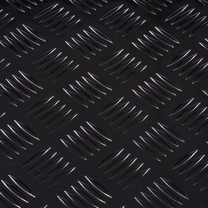 112 cm x 43 cm x 43 cm kraftig verktygslåda i aluminium för lastbilsflak, svart