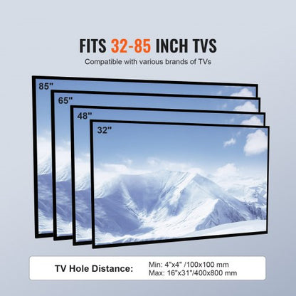 TV Stand Mount Swivel Universal TV Stand for 32-85 Inch TVs Adjustable Height