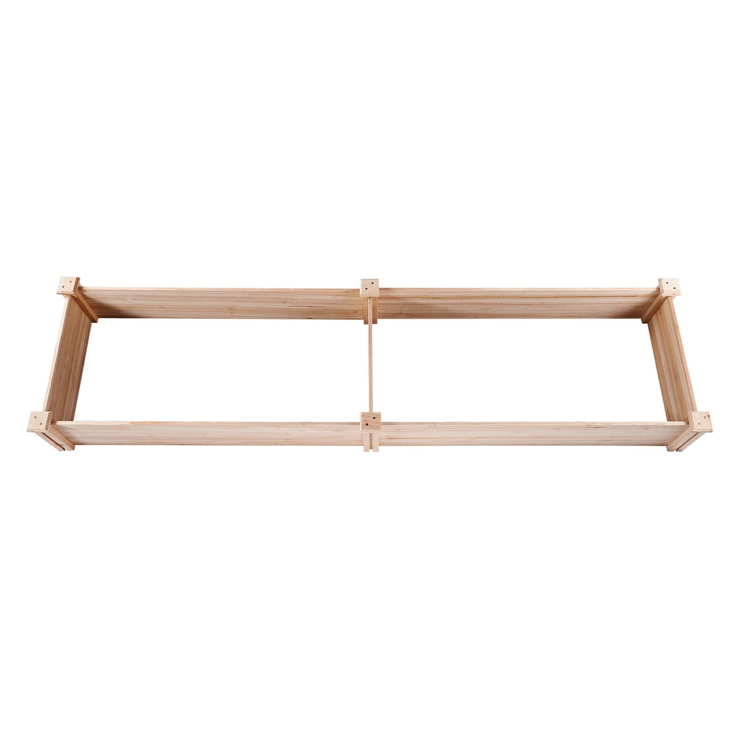 Upphöjd trädgårdssäng, 7,9 x 2 x 0,8 fot planteringslådor i trä, planteringslådor utomhus med öppen bas, för odling av blommor/grönsaker/örter på bakgård/trädgård/uteplats/balkong, Burlywood