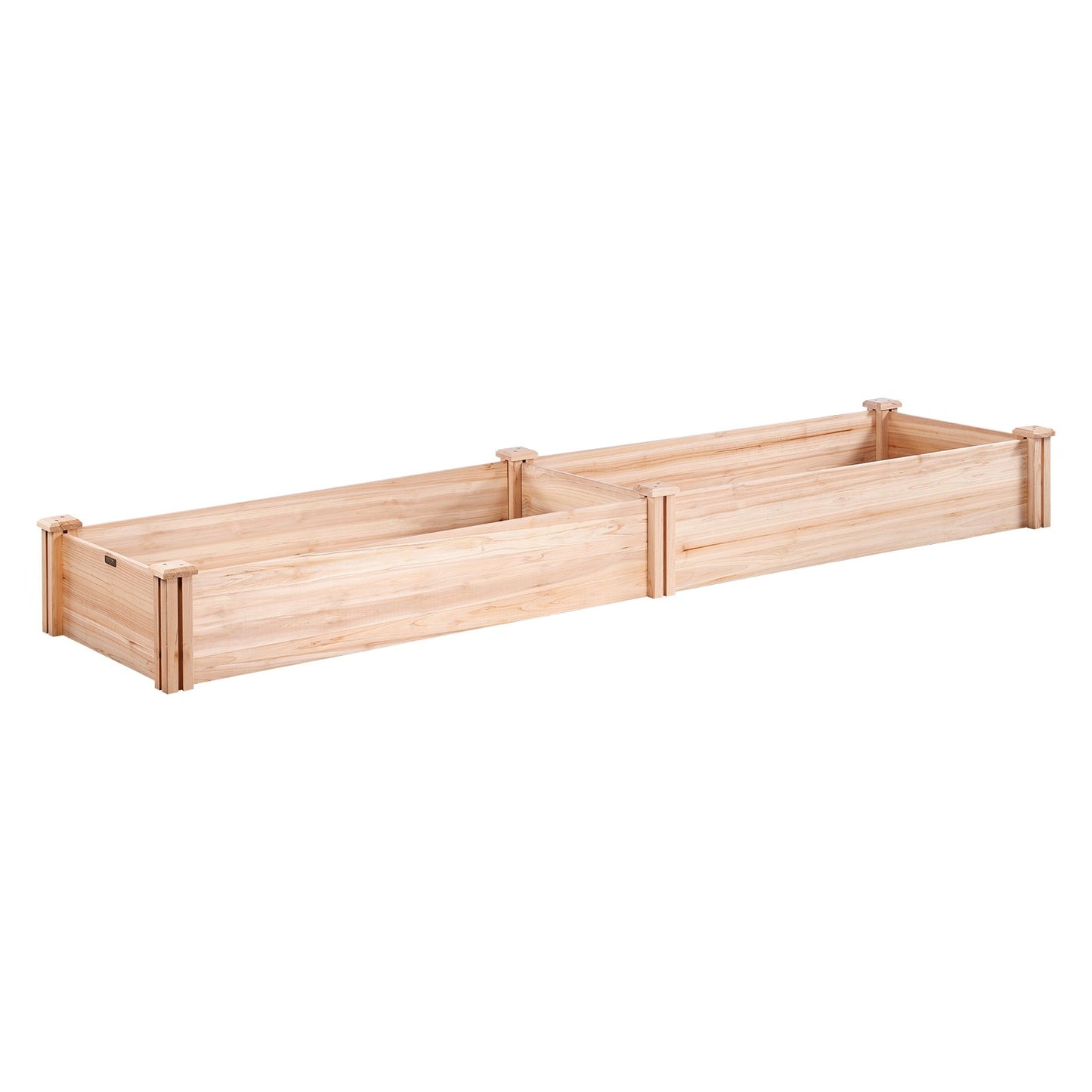 Upphöjd trädgårdssäng, 7,9 x 2 x 0,8 fot planteringslådor i trä, planteringslådor utomhus med öppen bas, för odling av blommor/grönsaker/örter på bakgård/trädgård/uteplats/balkong, Burlywood