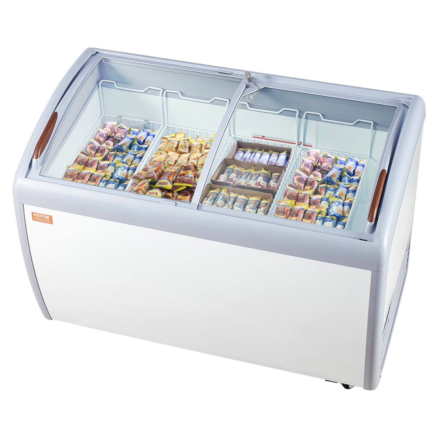 362 L kommerzielle Glasvitrine für Eiscreme-Gefrierschrank