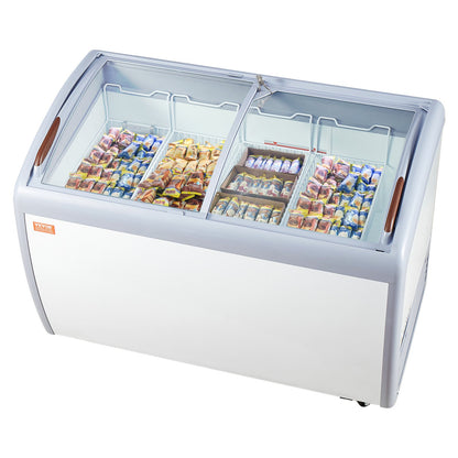 362 L kommerzielle Glasvitrine für Eiscreme-Gefrierschrank