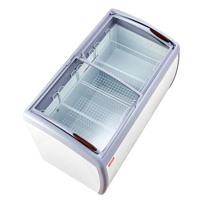 362 L kommerzielle Glasvitrine für Eiscreme-Gefrierschrank