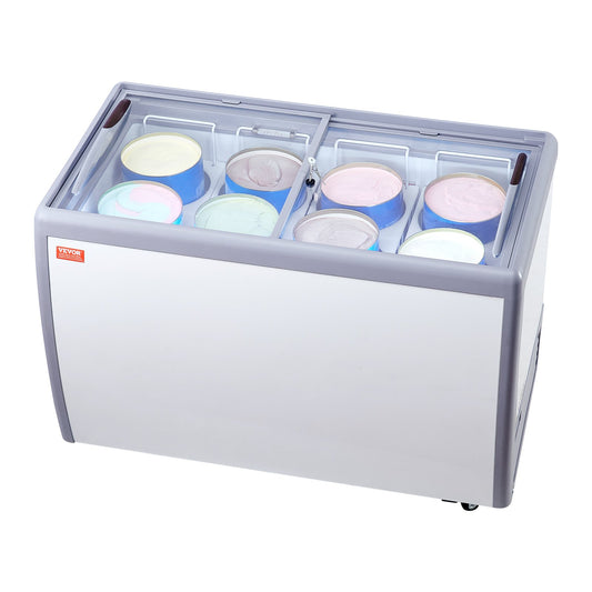 370 L Commercial Glass Display Case Gelato Doppfrysskåp