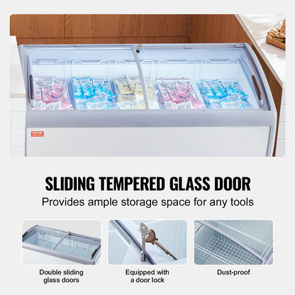 460 L kommerzielle Glasvitrine für Eiscreme-Gefrierschrank