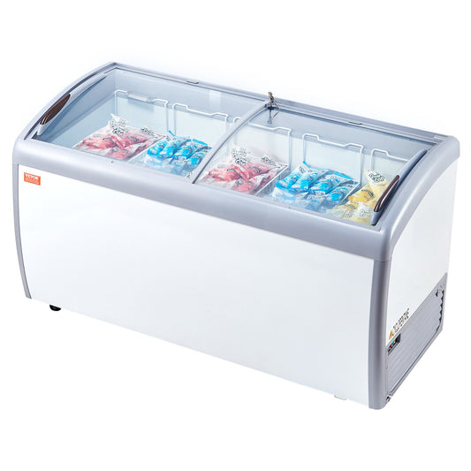 460 L Commercial Glass Display Case Gelato Doppfrysskåp