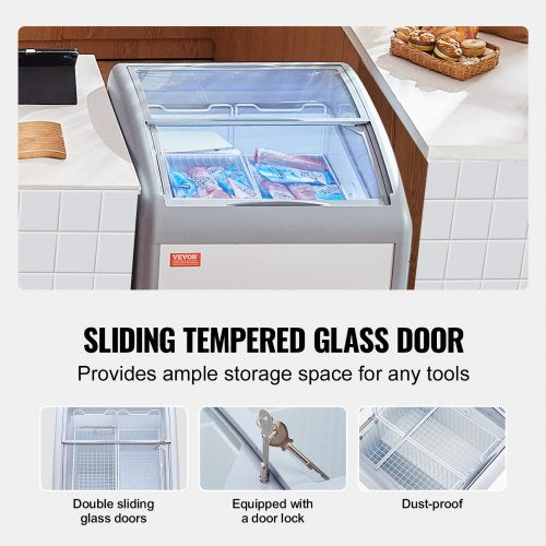 154 L kommerzieller Eiscreme-Ausstellungs-Gelato-Tauchgefrierschrank | EU