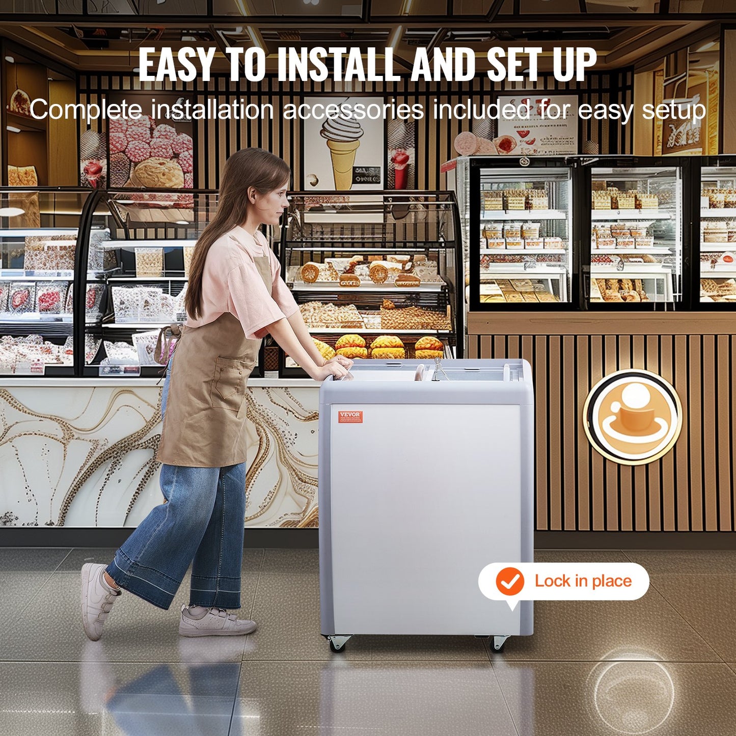 158 L kommerzieller Eiscreme-Display-Gelato-Tauchgefrierschrank