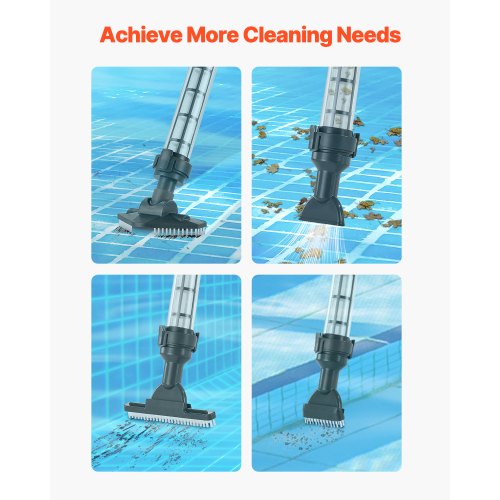 Pool Vacuum Cleaner 8.5 GPM Rechargeable Pool Cleaning Max. 1H with Extension Pole | EU
