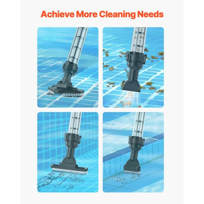 Pool Vacuum Cleaner 8.5 GPM Rechargeable Pool Cleaning Max. 1H with Extension Pole | EU