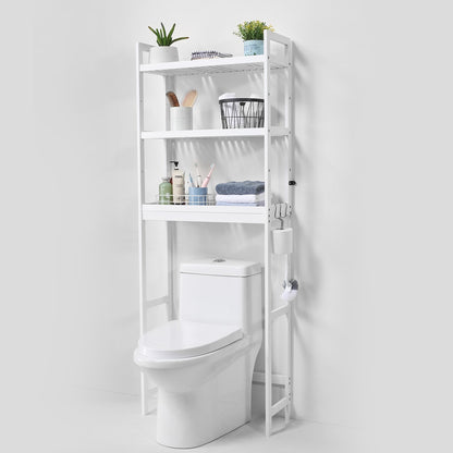 Över toaletten Förvaring 3-vånings badrum Hylla Rack Space Saver Organizer
