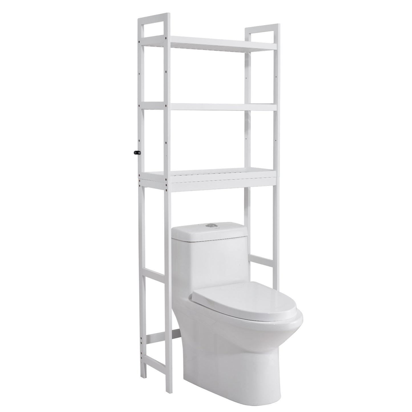 Över toaletten Förvaring 3-vånings badrum Hylla Rack Space Saver Organizer