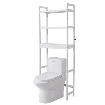 Över toaletten Förvaring 3-vånings badrum Hylla Rack Space Saver Organizer