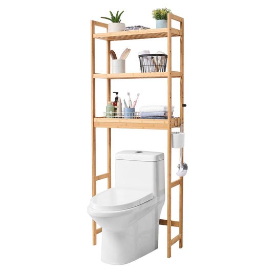 Över toaletten Förvaring 3-vånings badrum Hylla Rack Space Saver Organizer