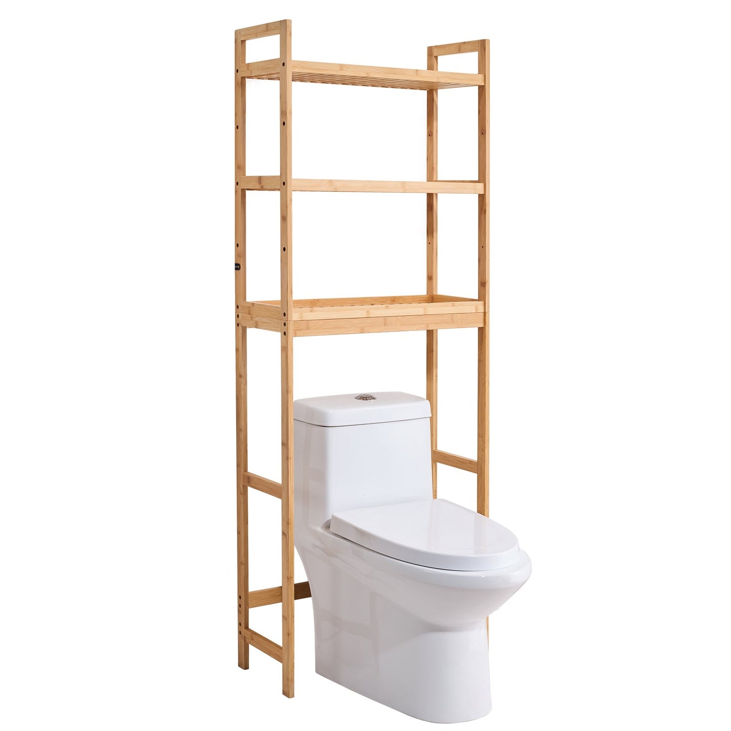 Över toaletten Förvaring 3-vånings badrum Hylla Rack Space Saver Organizer