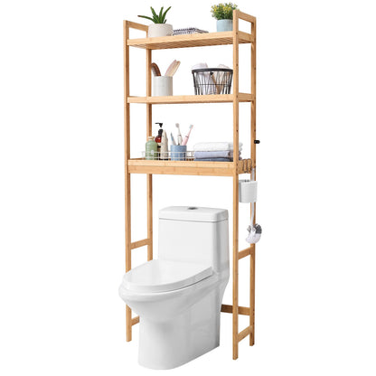 Över toaletten Förvaring 3-vånings badrum Hylla Rack Space Saver Organizer