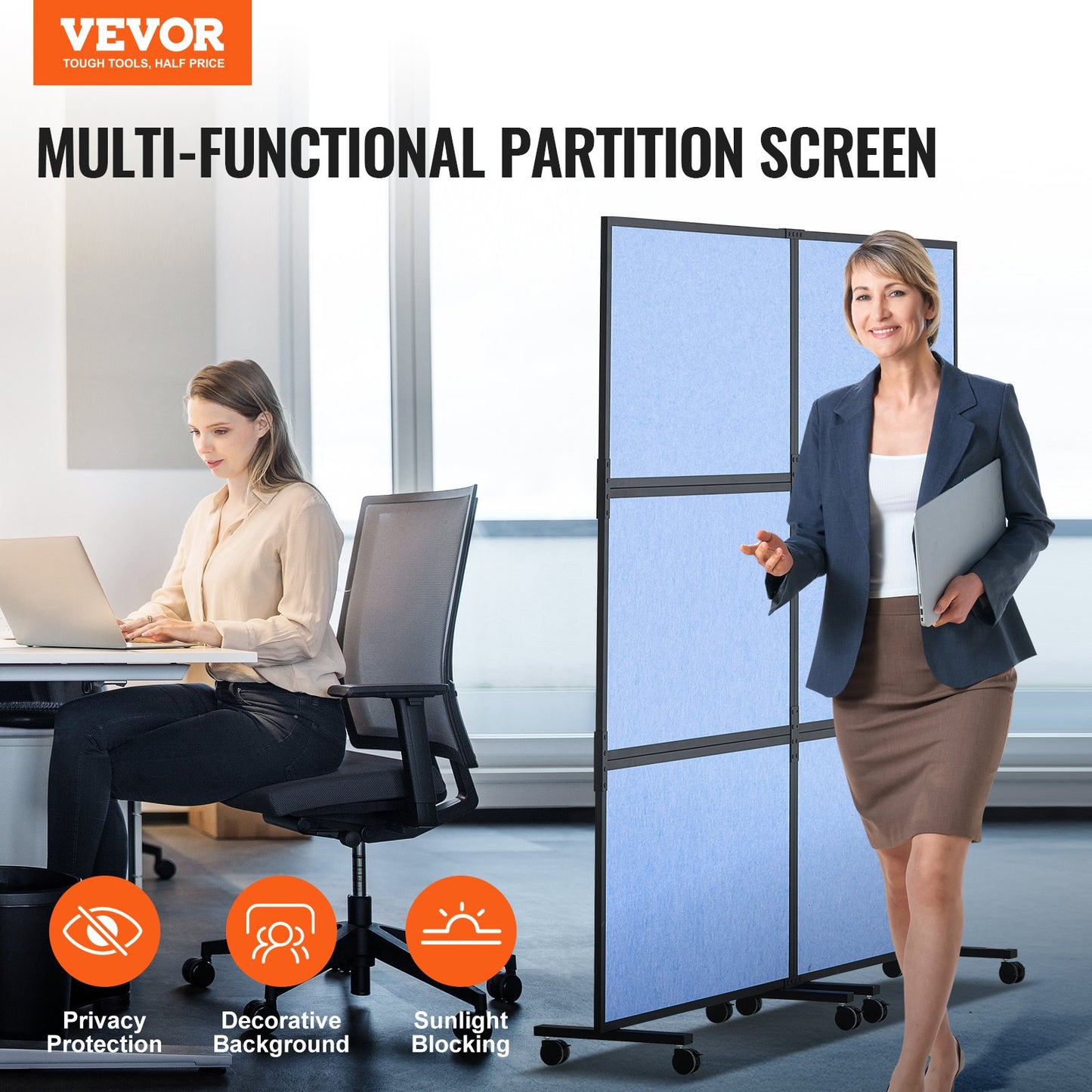Akustisk Rumsavdelare Partitionspanel Sekretessskärm 2 Pack Indigo Blue