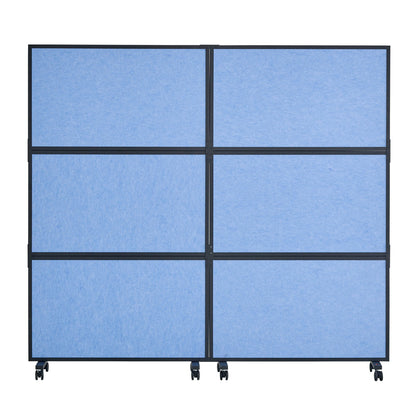 Akustisk Rumsavdelare Partitionspanel Sekretessskärm 2 Pack Indigo Blue