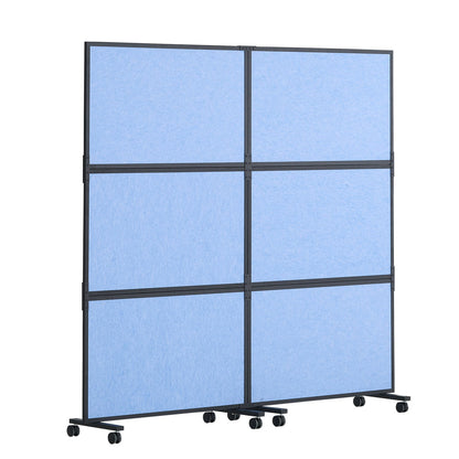 Akustisk Rumsavdelare Partitionspanel Sekretessskärm 2 Pack Indigo Blue