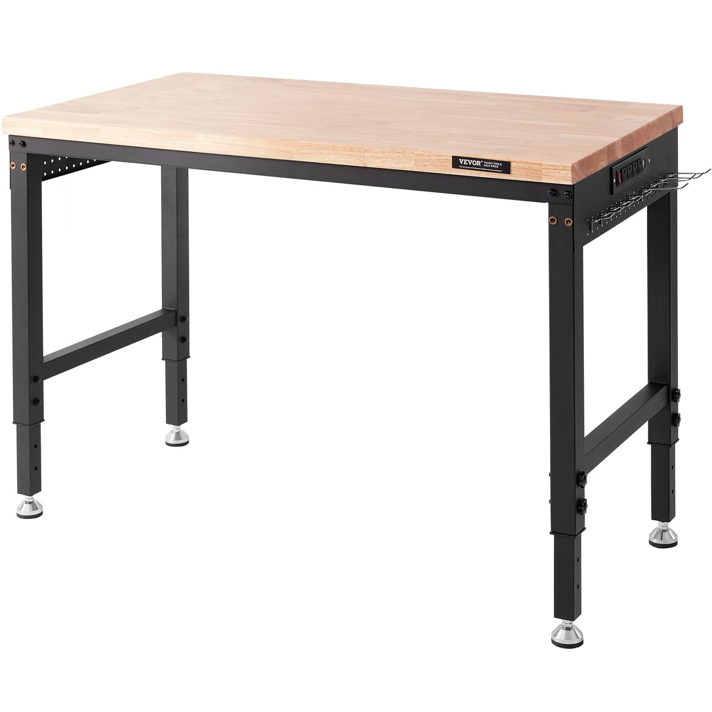 Arbetsbänk med justerbar höjd 48"L x 24"W Arbetsbänksbord med eluttag
