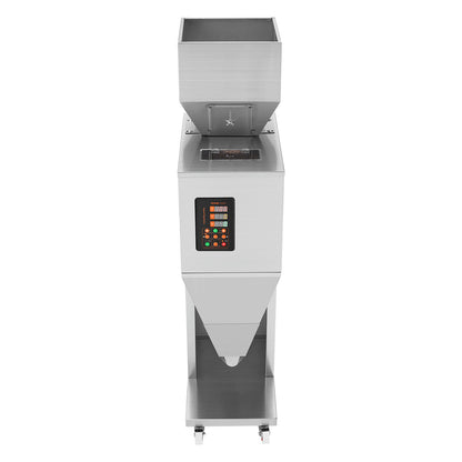 Particle Filling Machine, 0.022-2.2 lbs/10-1000 g, Automatic Filling Machine with Foot Pedal, Stainless Steel Weighing Filling Machine, Weighing Filler for Beans, Seeds, Tea, Granular Packaging